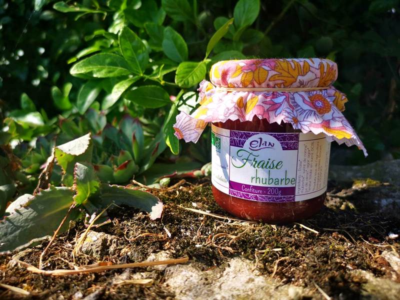 Confiture de fraise rhubarbe 200g Espace pro Elan Jardin